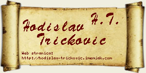 Hodislav Tričković vizit kartica